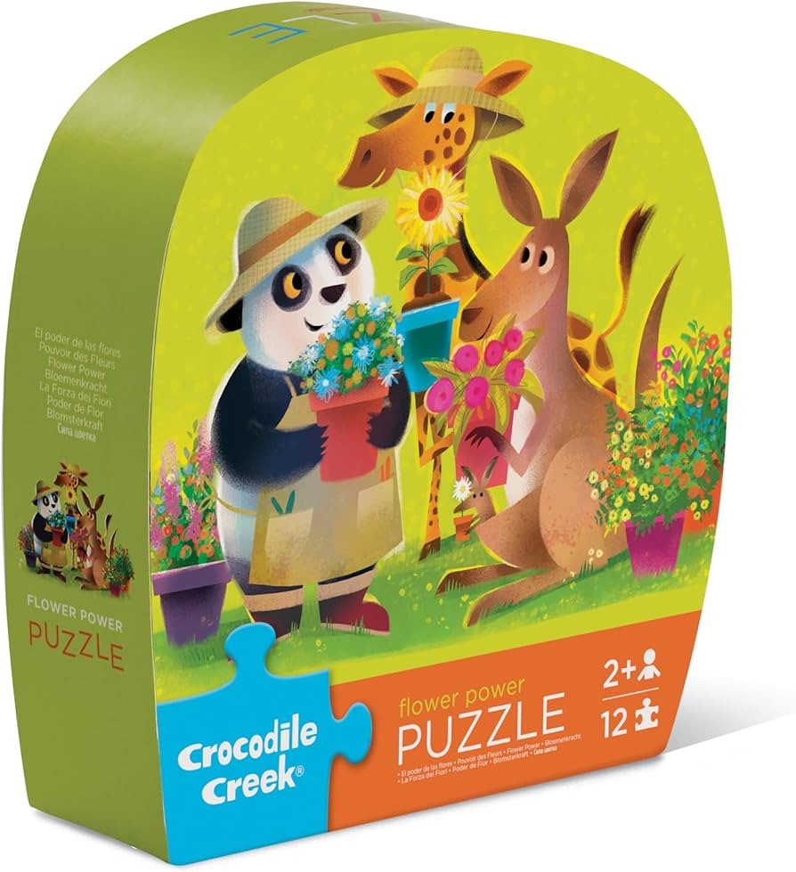 Crocodile Creek Pre-School Jigsaw Puzzle, 12 Piece for Kids 2 Years and Up, Heavy-Duty Square Box... | Amazon (US)