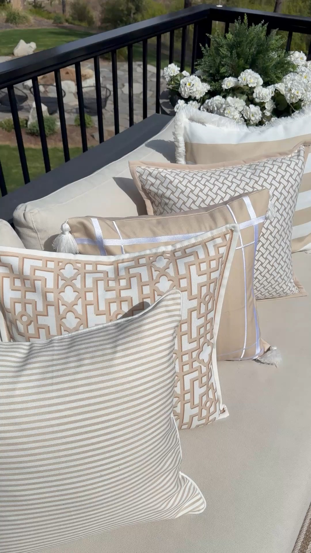 Neutral outdoor pillows perfect for all seasons!

#LTKSeasonal #LTKHome