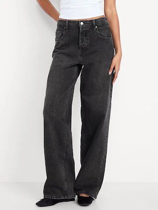 Low-Rise Slouchy Wide-Leg Jeans | Old Navy (US)