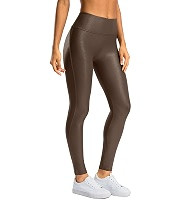 SANTINY Women's Faux Leather Leggings 25''/27''/29''-High Waisted Stretch Leather Pants Pleather ... | Amazon (US)