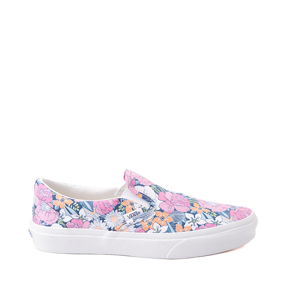 Vans Slip On Skate Shoe - White / Retro Floral | Journeys