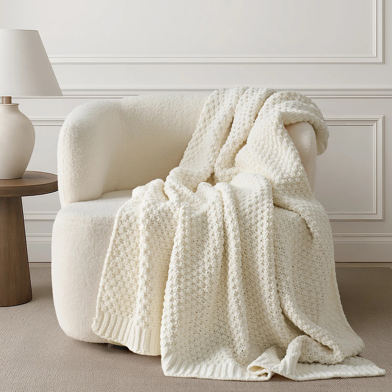 Chunky Chenille Knit Throw Blanket | Joss & Main