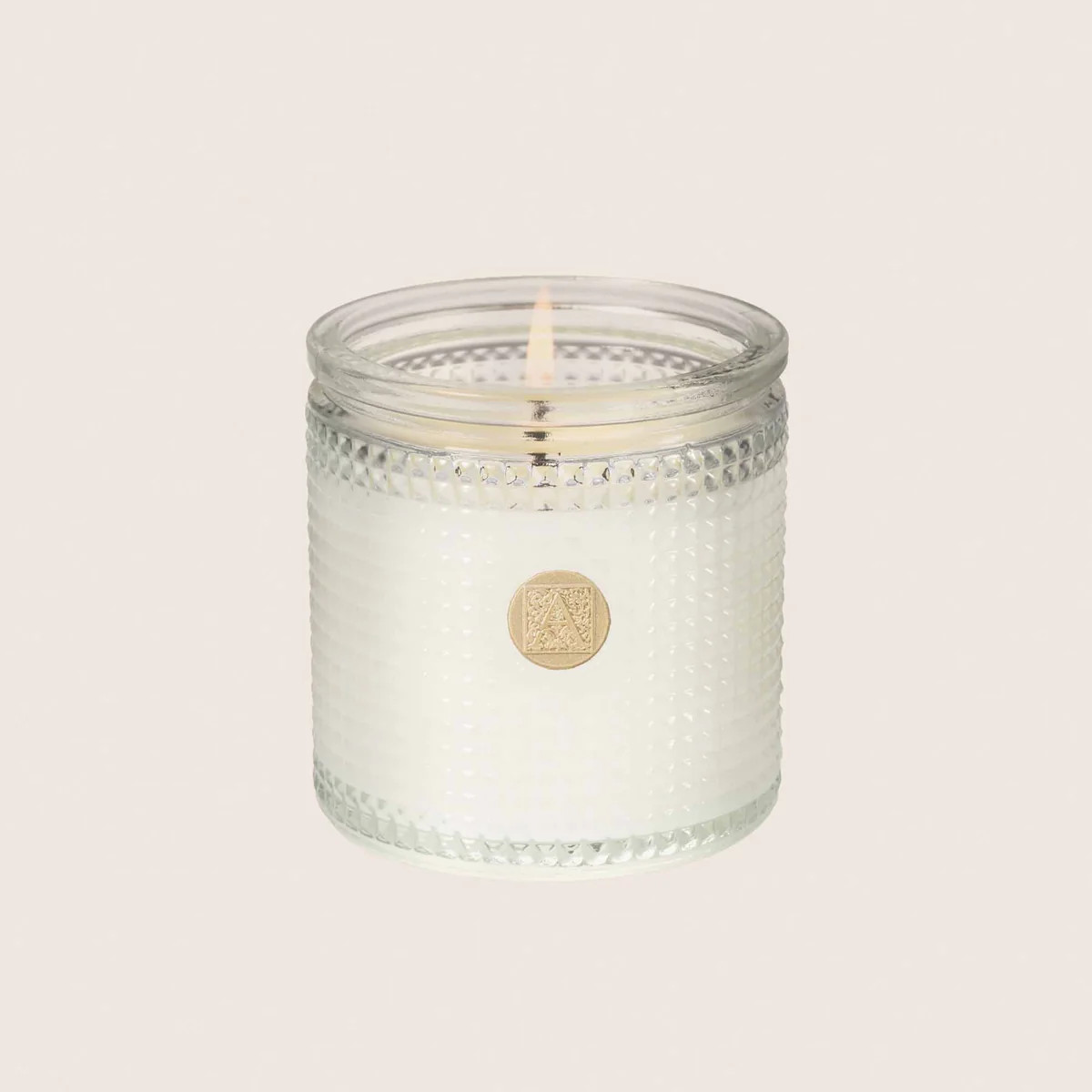 Bourbon & Bergamot - Textured Glass Candle | Aromatique