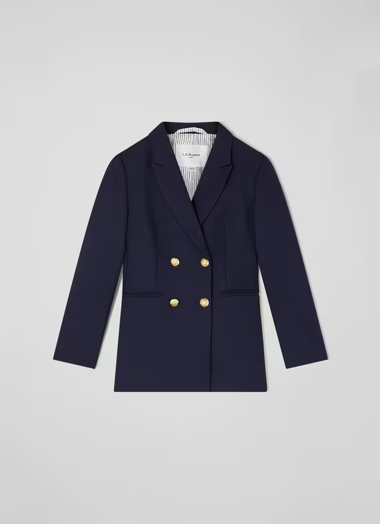 Mariner Navy Double-Breasted Sailor Blazer | L.K. Bennett (UK)