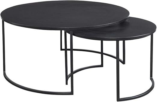 Uttermost 25109 Barnette - 35.4 Inch Modern Nesting Coffee Table (Set of 2), Dark Oxidized Black/... | Amazon (US)