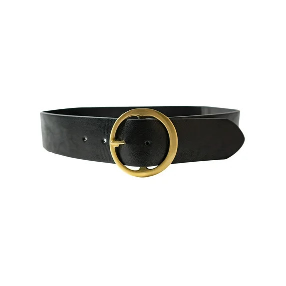 Time and Tru Women's Notched Buckle Stretch Belt, Black | Walmart (US)