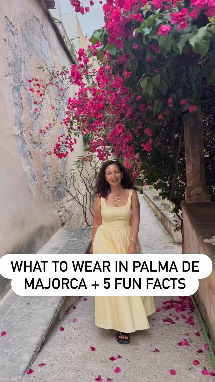 What To Wear In Palma + 5 Fun Facts 🇪🇸💛

A flowy summer dress, comfy sandals (those cobblestones are real 😅), and a bag that works from sightseeing to dinner = my Palma outfit formula.

5 fun facts about Palma:
✨ The cathedral sits right by the sea
🏰 One of Europe’s few circular castles is here
🚪 Hidden courtyards are tucked behind Old Town doors
🥐 Mallorca’s famous pastry is called ensaimada
🎥 Every street feels like a movie set

Save this for your Palma trip ✈️

If you love this dress as much as I do here the link⬇️
https://shopmy.us/collections/5657021

💬 DM me STYLE if your wardrobe feels “off”

#LTKOver40 #LTKSeasonal #LTKActive