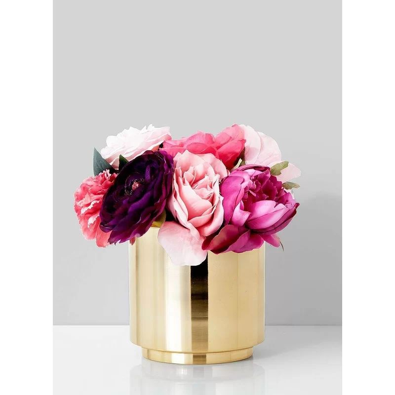 Bucci Gold 5'' Metal Table Vase | Wayfair North America