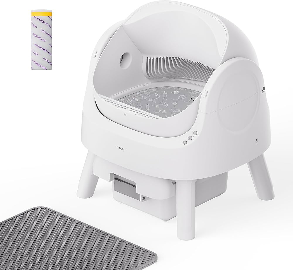 Self Cleaning Cat Litter Box, Open Top Litter Box for Multiple Cats, Automatic Cat Litter Box wit... | Amazon (US)