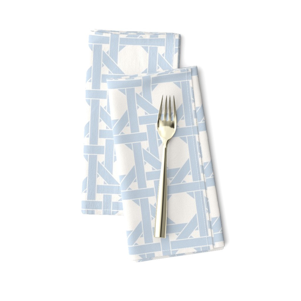 Geometric Cane Weave - Soft Light Blue - Medium Napkins | Spoonflower | Spoonflower