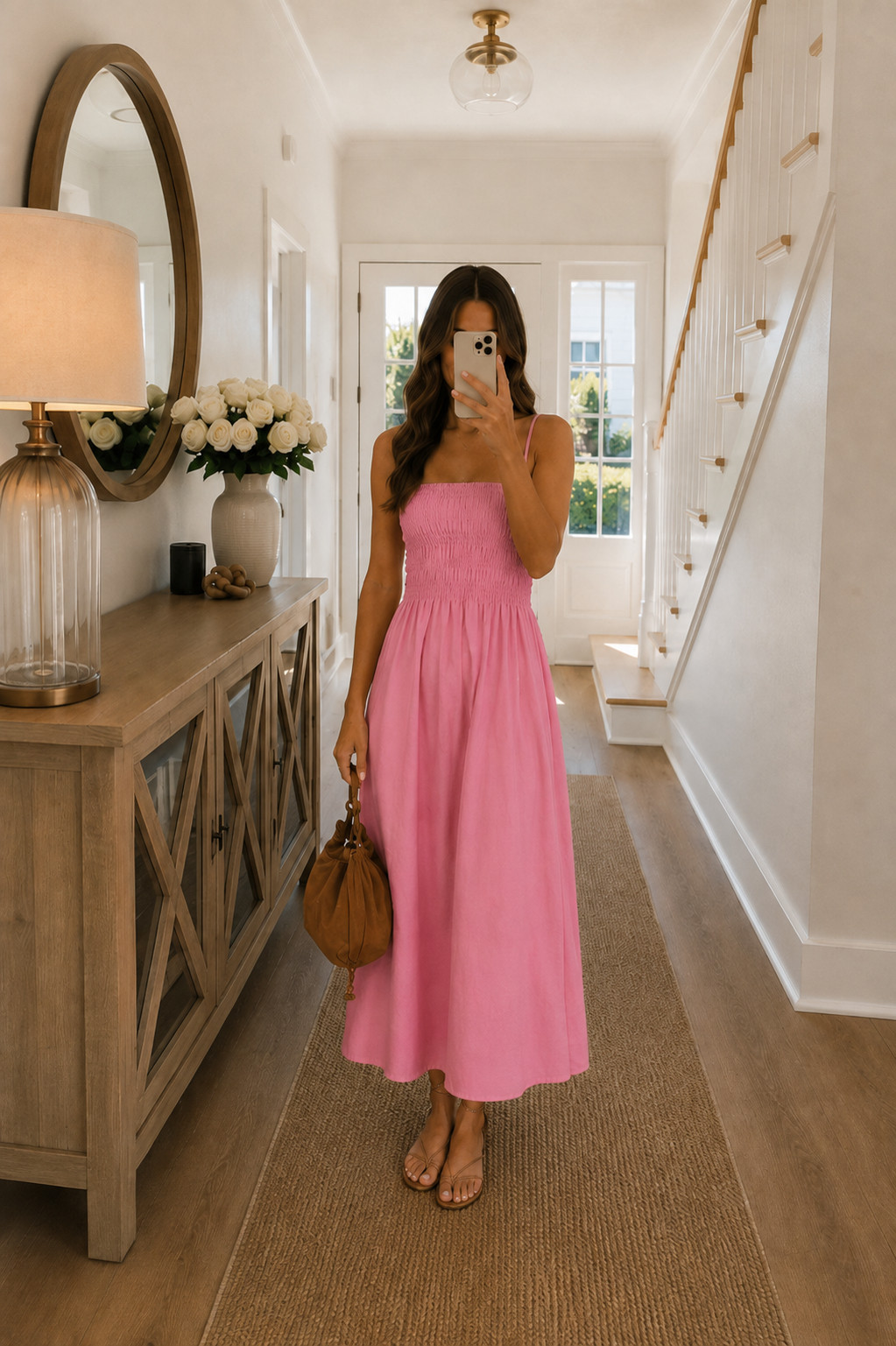 This dress instantly put me in a good mood. Easy, comfortable, and one of those pieces you can throw on and feel cute all day long. Paired it with simple sandals and a neutral bag for the perfect everyday summer look. ☀️✨

#LTKStyle #SummerDress #SummerOutfit #CasualChic #WeekendStyle #PinkDress #LTKFashion 

 #LTKgrwm #LTKootd #LTKWedding