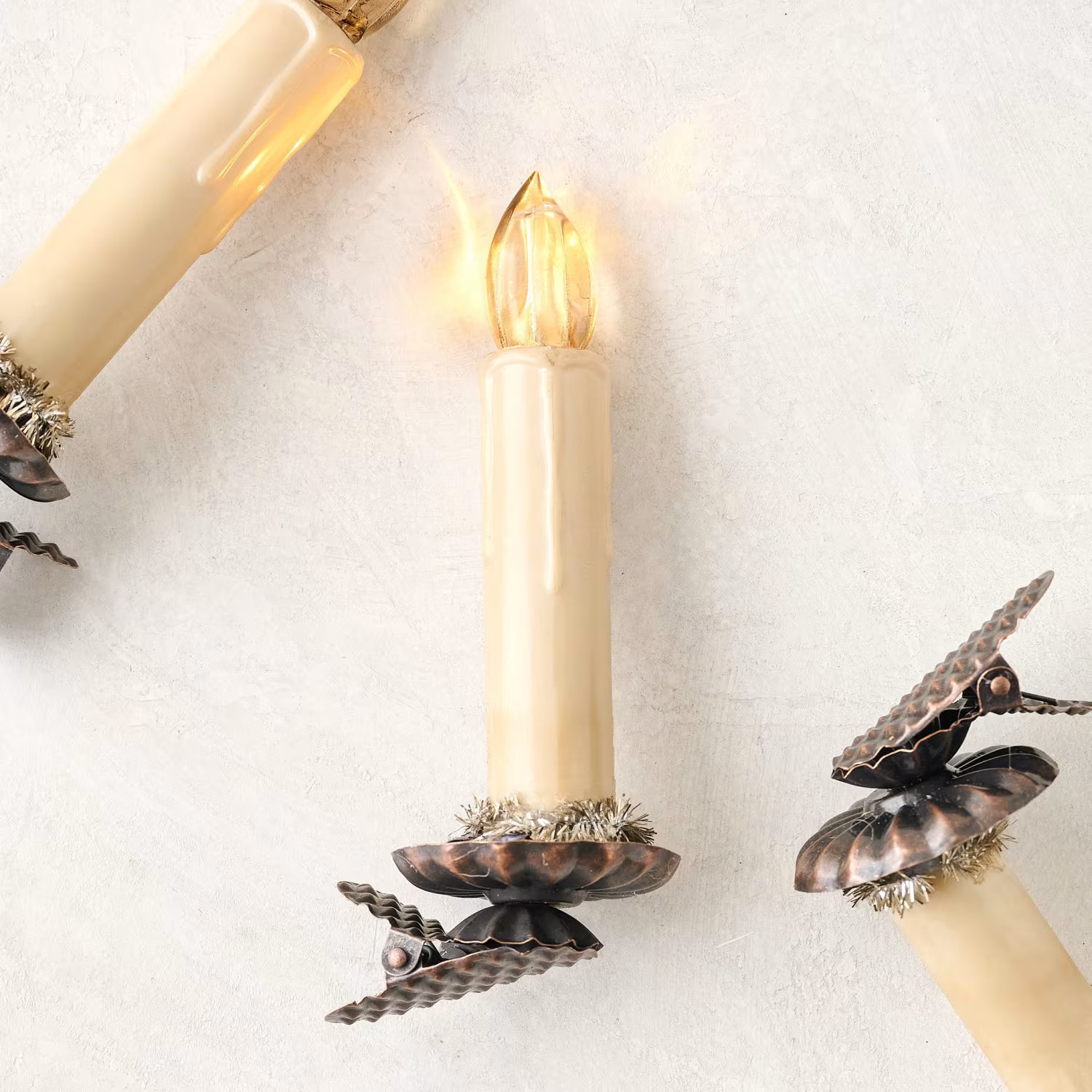 Vintage-Inspired LED Light Candle Clip Ornament, Set of 6 | Magnolia