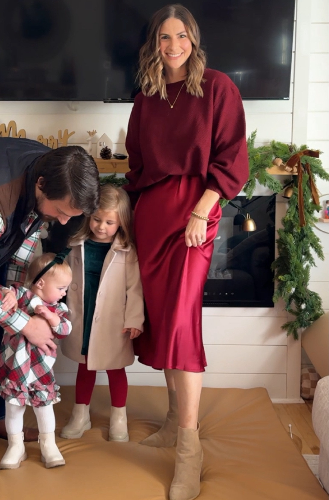 Screaming holiday photo ready in this color 🤗 this is the color of the season. 

Holiday / Christmas photoshoot 
Family outfits
Christmas outfits

#LTKFindsUnder100 #LTKHoliday #LTKFamily