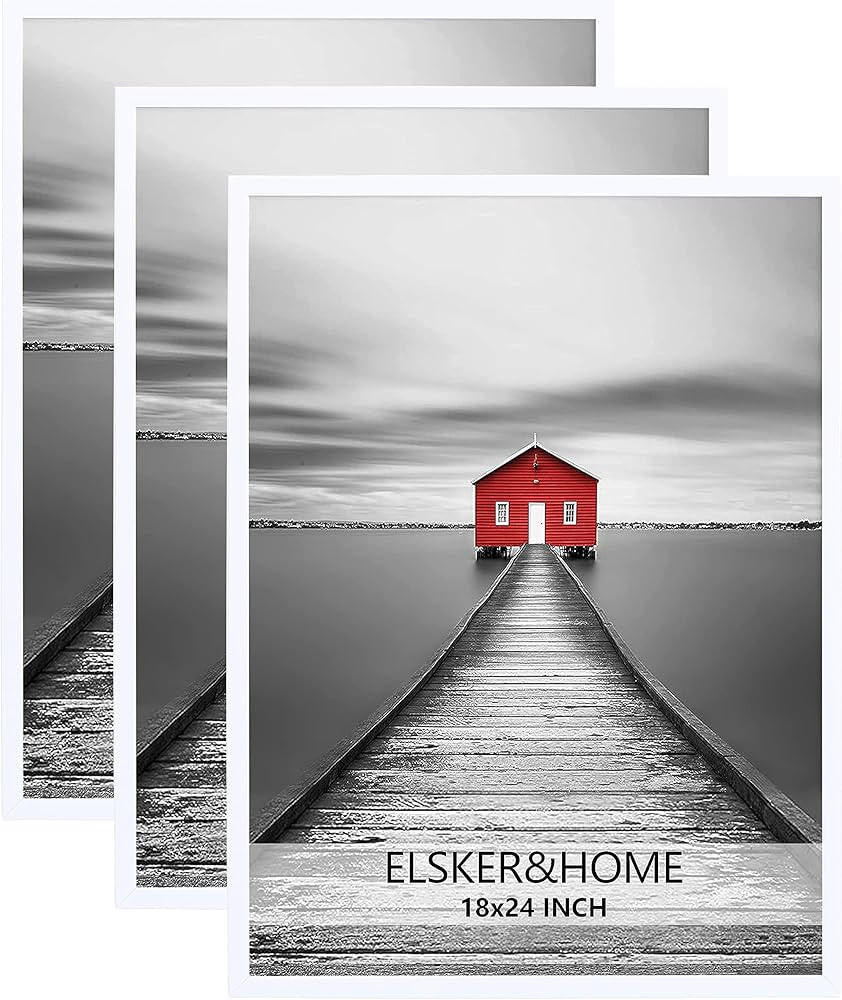 ELSKER&HOME 18x24 Poster Frame 3 Pack, White Picture Frame for Horizontal or Vertical Wall Mounti... | Amazon (US)