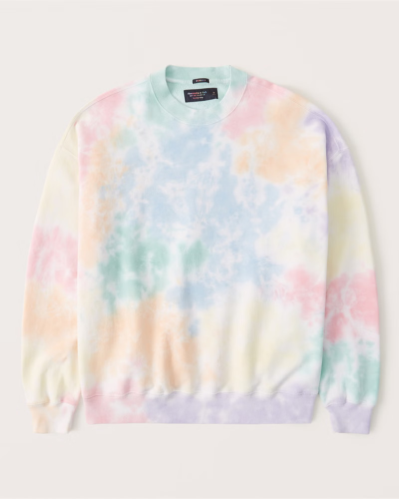 Pride Tie-Dye Oversized Crew Sweatshirt | Abercrombie & Fitch (US)