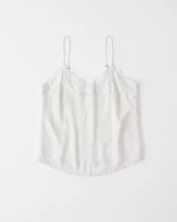 Lace Trim Clipdot Cami | Abercrombie & Fitch US & UK