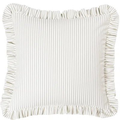 Birch Lane Ticking Stripe Ruffled Accent Pillow | Wayfair North America