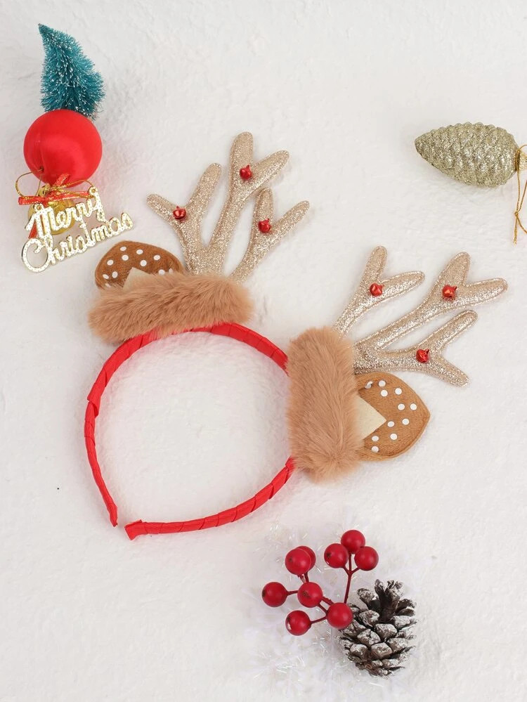 Girls Christmas Antler Decor Headband | SHEIN