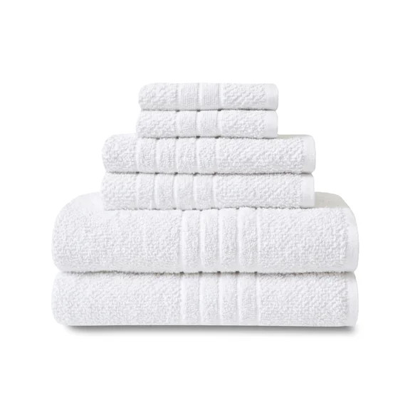 Mainstays Basics 6-Piece Towel Bundle, White | Walmart (US)