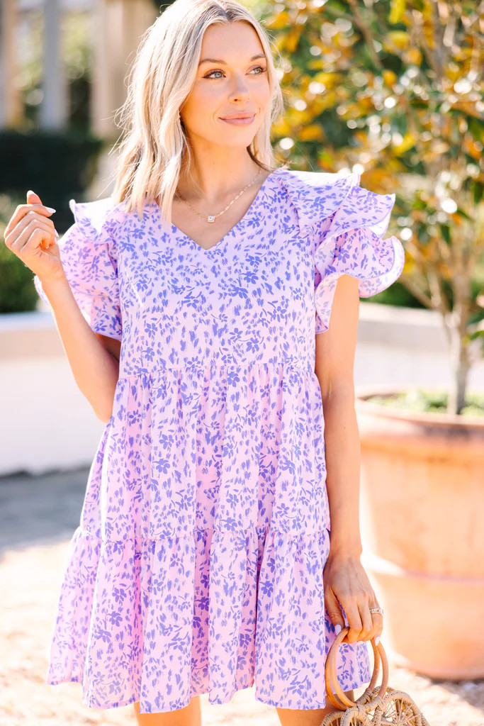Your Wildest Dreams Lavender Purple Ditsy Floral Babydoll Dress | The Mint Julep Boutique