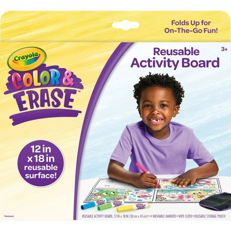 Crayola Color and Erase Reusable Activity Board, Toddler Art Supplies, Gifts Beginner Unisex Chil... | Walmart (US)