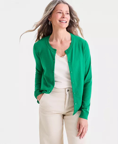Style & Co Women's Button-Down Long-Sleeve Cardigan, Created for Macy's - Macy's | Macy's