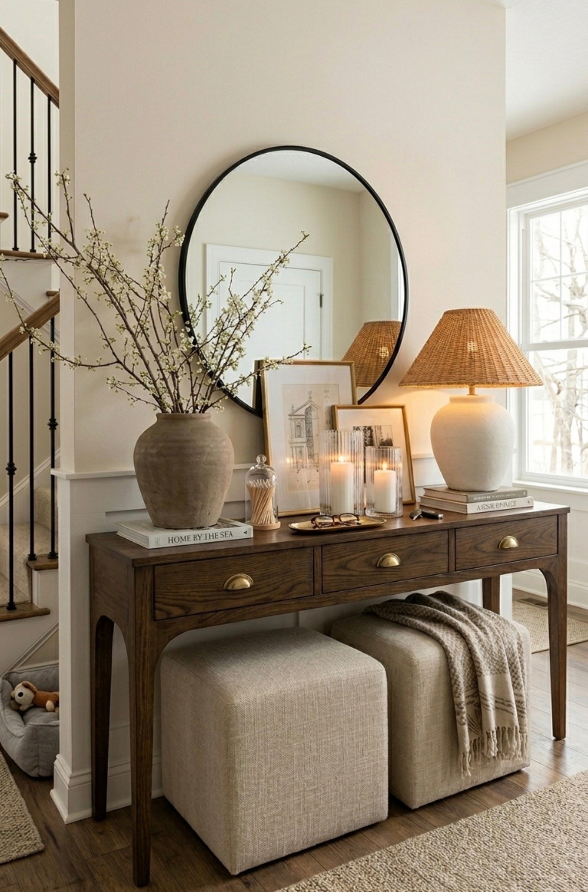 Loving all these textures used to create this contemporary entryway!

#LTKHome #LTKSeasonal #LTKSaleAlert