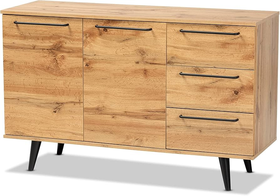 Baxton Studio Radley Buffet, Oak Brown/Black | Amazon (US)