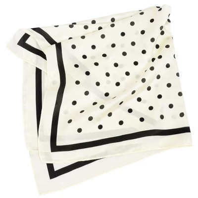 Anna-Kaci Fashion Satin Silk Scarf with Polka Dot and Floral Patterns Versatile Accessory - 27.5IN×27.5IN, Multicolored-2 | Target