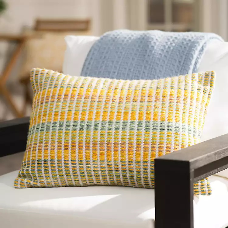 Sunrise Striped Outdoor Lumbar Pillow | Kirklands