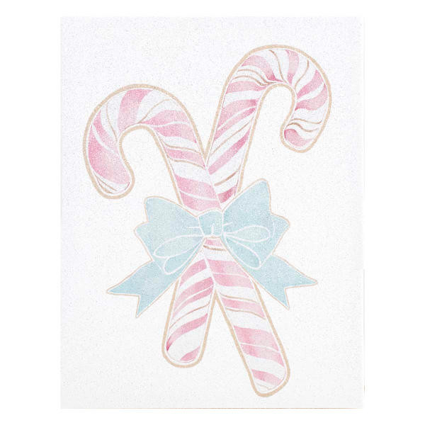 Mrs. Claus' Bakery Glitter Candy Canes Wall Art, 11X14 | At Home
