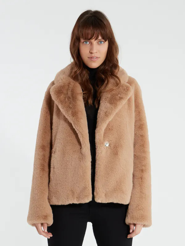 Soia & Kyo Emanuela Faux Fur Coat - Brown - XL | Verishop
