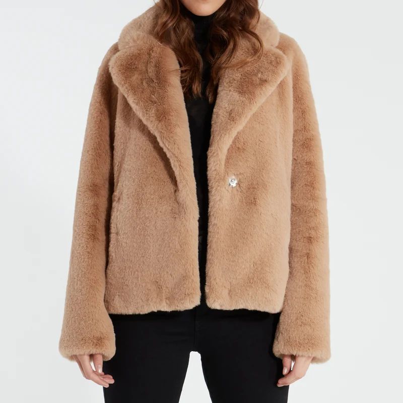 Soia & Kyo Emanuela Faux Fur Coat - Brown - XL | Verishop
