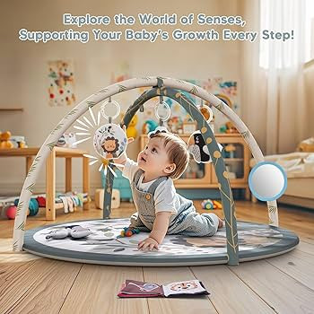 6 Sensory Hanging Toys: The baby play gym helps develop sensory and motor skills through play and... | Amazon (US)
