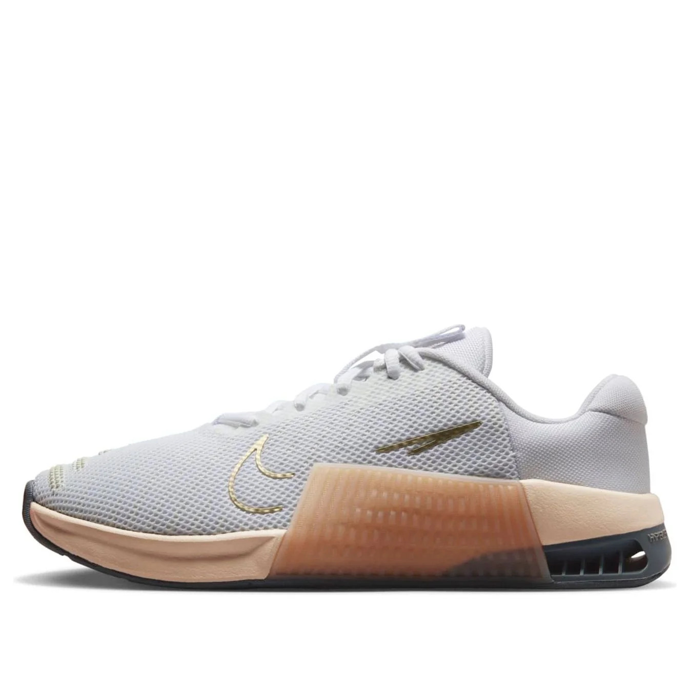 (WMNS) Nike Metcon 9 'White Metallic Gold Grain' DZ2537-104 | KICKS CREW