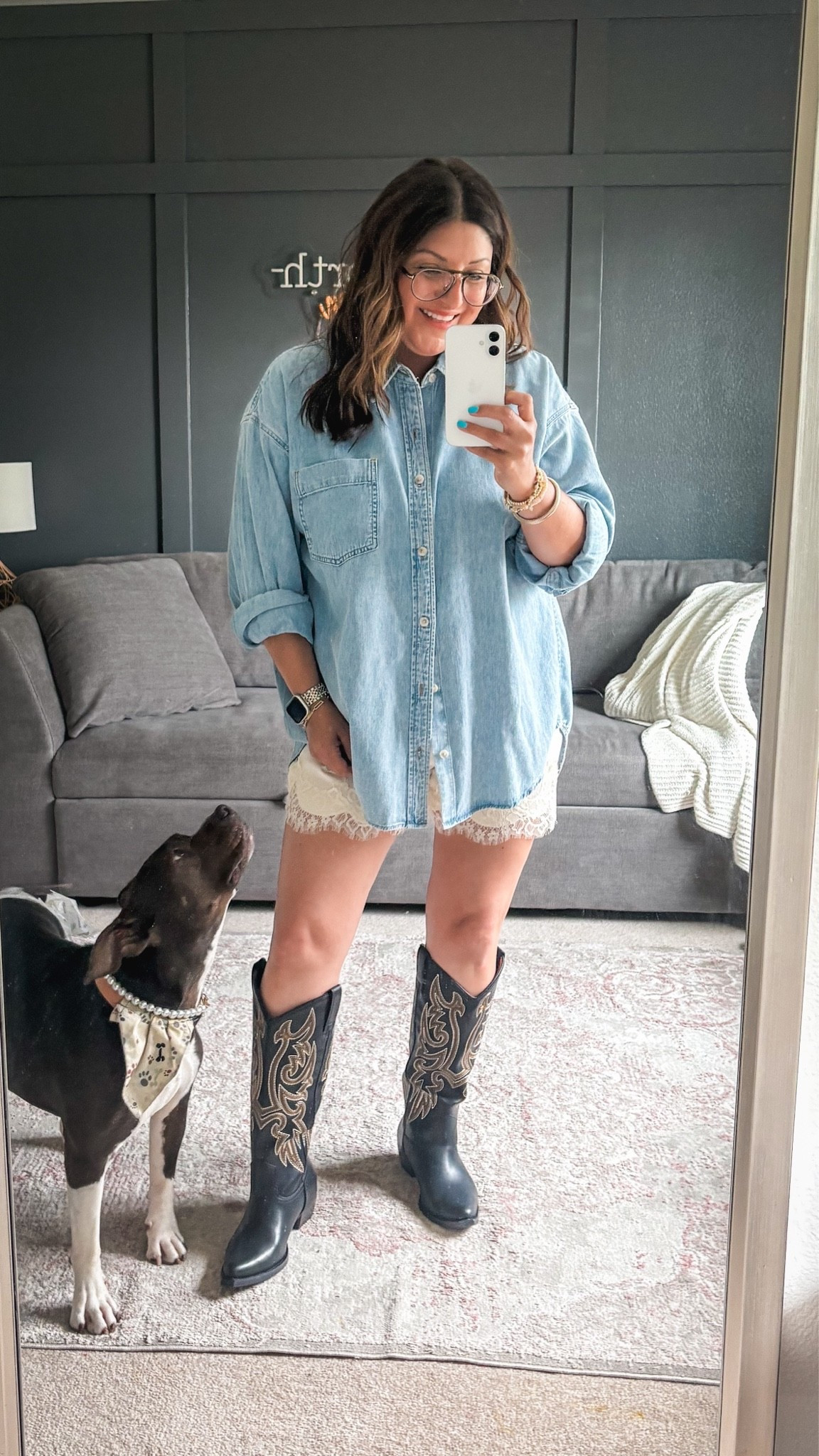 Concert outfit idea 
Aritzia short - L
Open Edit lace shorts- L
Frye boots
@Aritzia @onequince

#LTKOver40 #LTKMidsize #LTKSaleAlert