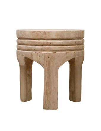 Satterlee 15.75'' Tall Solid Wood Decorative Stool | Wayfair North America