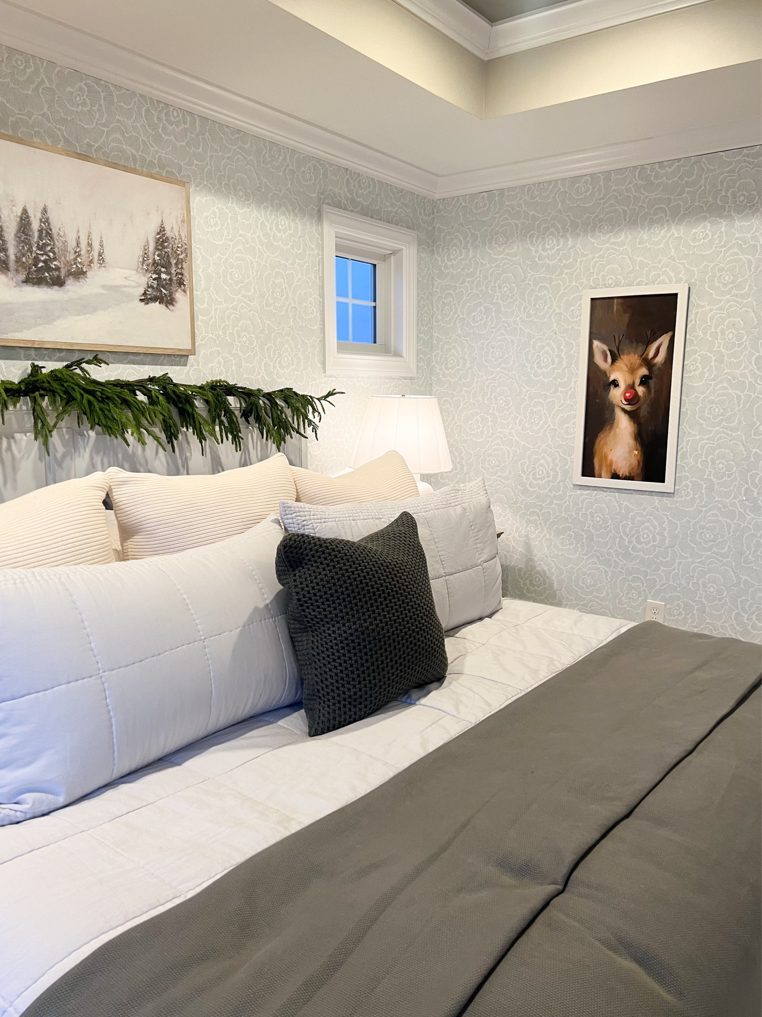Sharing another view of our bedding and artwork. I found this reindeer art on Etsy! You can choose your frame color. The quality is so nice and I chose the largest size. All of our bedding is currently on sale for 25% off for Cyber Monday! Code BEYOND can be used sitewide for the artwork above our bed (not for the reindeer art)  

#LTKSaleAlert #LTKCyberWeek #LTKHome