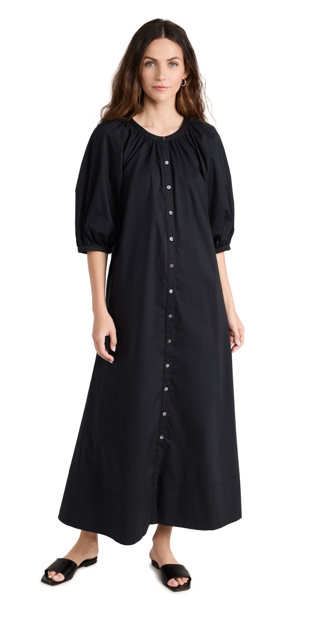 STAUD Vincent Dress Black L | Shopbop