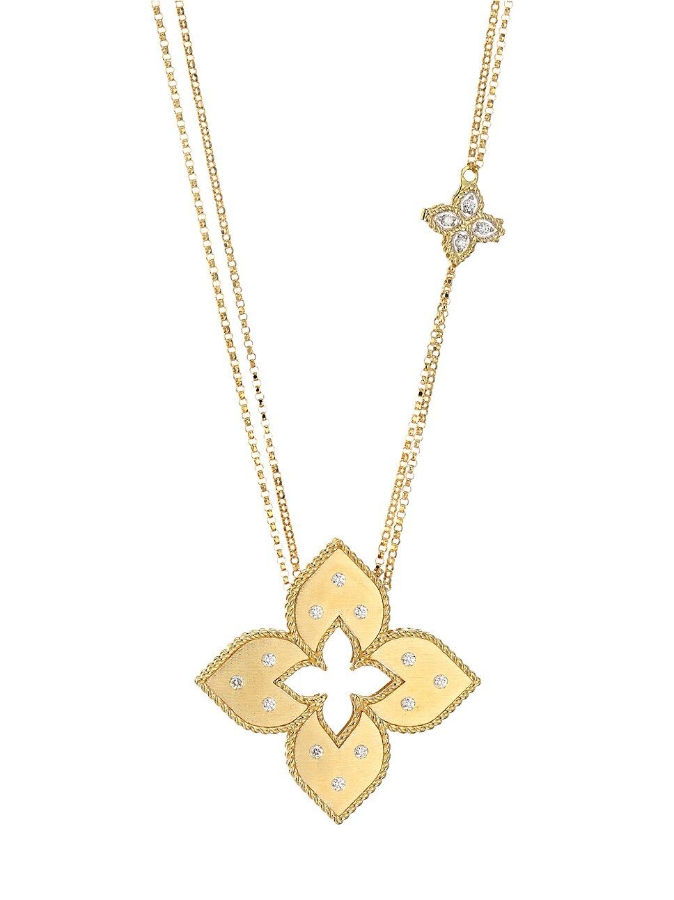 Venetian Princess 18K Yellow Gold & Diamond Pendant Dual-Chain Necklace | Saks Fifth Avenue