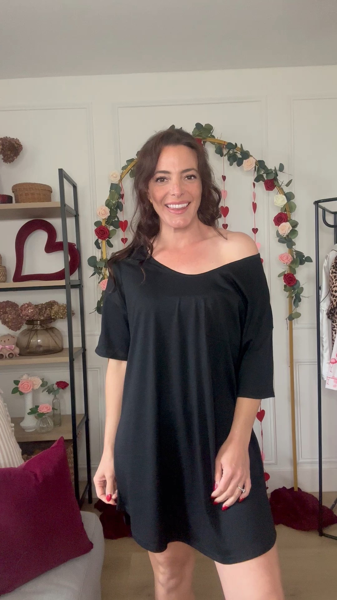 Comfy oversized t shirt dress. Wearing size small. Amazon fashion 

Amazon find 
Dress
T shirt dress
T shirt
Travel outfit 
Nightgown 
Loungewear
Dress
Black Dress
Comfy 
Homestyle 
Anazon find 
Valentine’s Day 
Spring break 
Swim cover up 

#LTKSaleAlert #LTKValentine #LTKootd