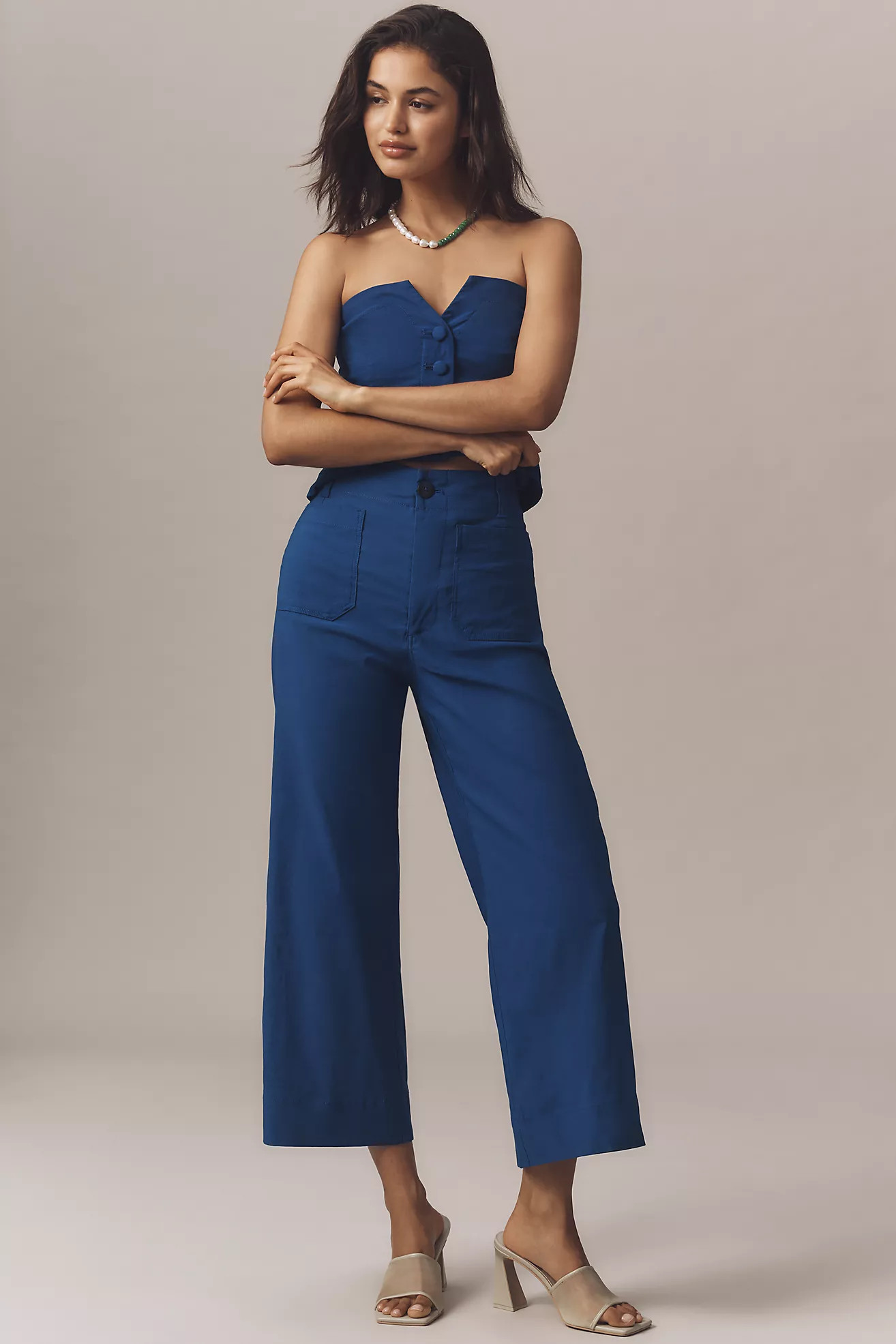 The Colette Magic Fabric Crop Wide-Leg Pants by Maeve | Anthropologie (US)