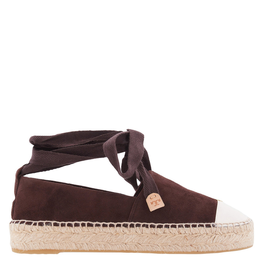 Tory Burch Ankle Strap Cap-Toe Espadrilles, Size 9.5 | Jomashop.com & JomaDeals.com