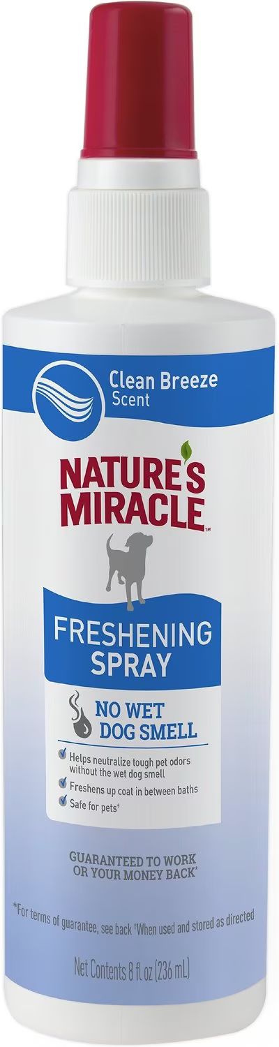 NATURE'S MIRACLE Odor Control Ocean Breeze Dog Freshening Spray, 8-oz bottle - Chewy.com | Chewy.com