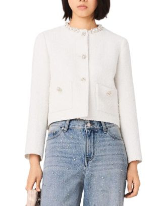 Faux Pearl Trim Tweed Jacket | Bloomingdale's (US)