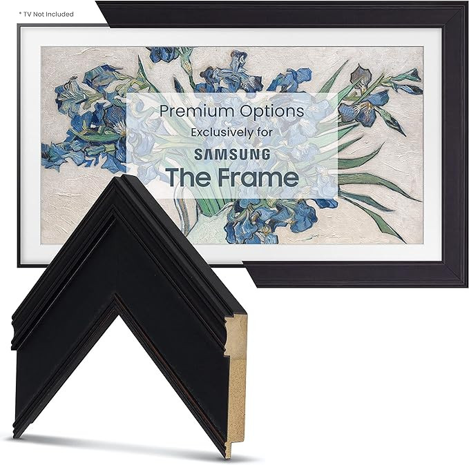 Frame My TV Deco TV Frames - Black Smart Frame Compatible ONLY with Samsung The Frame TV and Pro ... | Amazon (US)