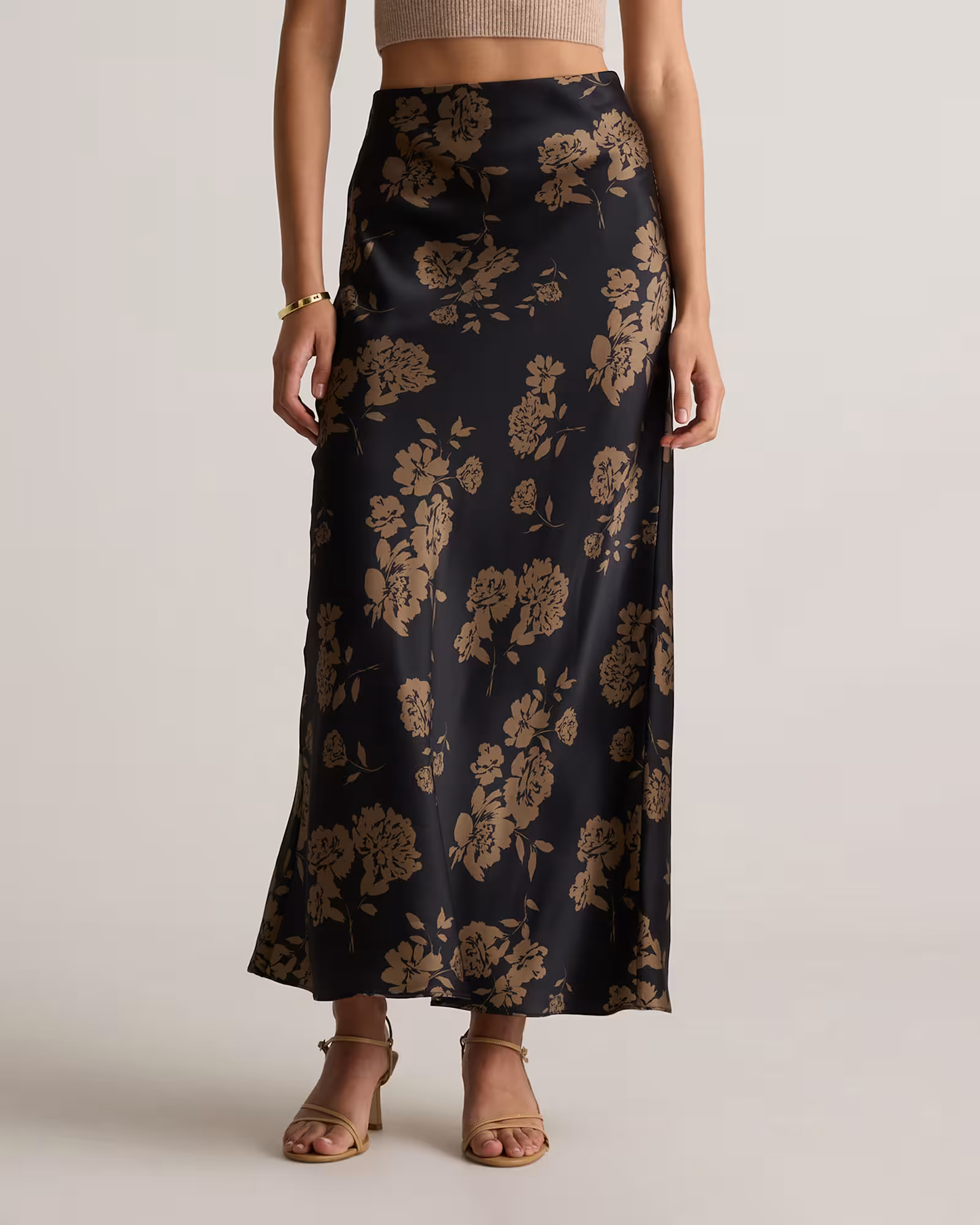 100% Washable Silk Maxi Skirt in Caper Eclipse | Quince