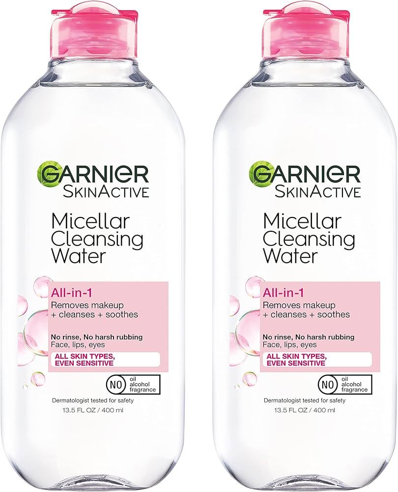 Garnier SkinActive Micellar Water for All Skin Types, Facial Cleanser & Makeup Remover, 13.5 Fl O... | Amazon (US)