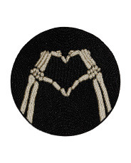 Skeleton Hand Heart Beaded Placemat | Halloween | Marshalls | Marshalls