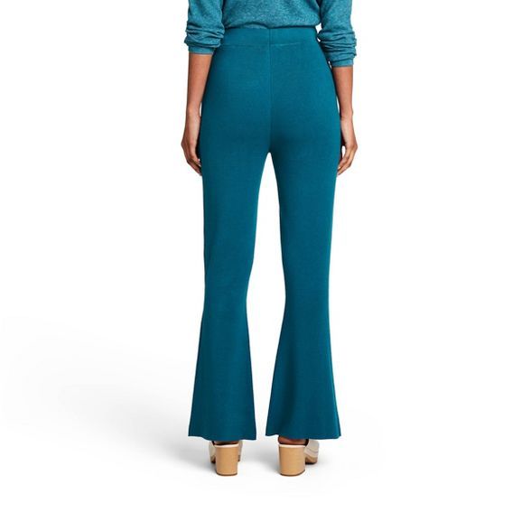Women's High-Rise Flare Sweater Pants - Victor Glemaud x Target Teal Blue | Target